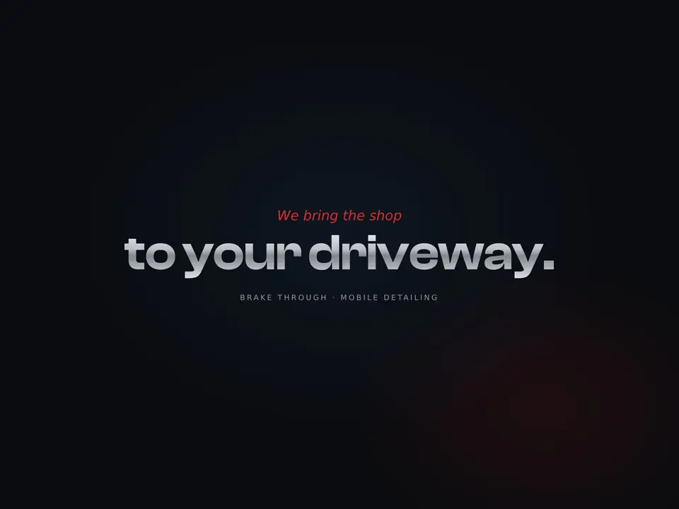Brake Through Mobile Detailing website, where 904 Digital Media built a custom quote flow