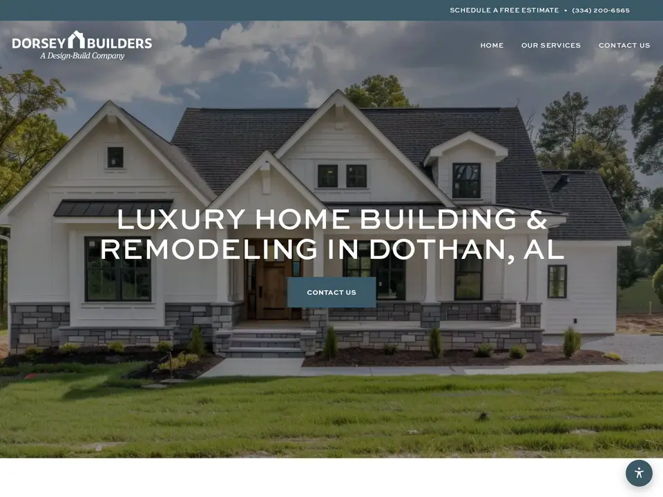 Dorsey Builders &mdash; a website built by 904 Digital Media in Jacksonville, Florida